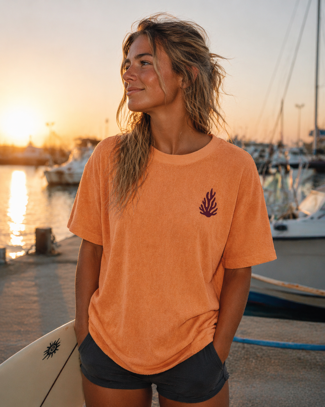 T-shirt éponge Orange