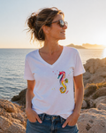 T-shirt coton Col V - Hippocampe