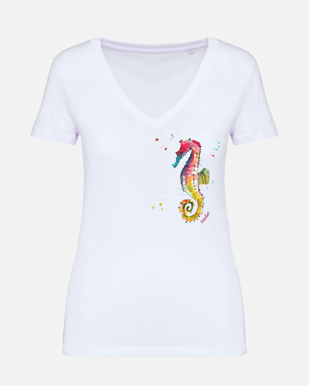 T-shirt coton Col V - Hippocampe