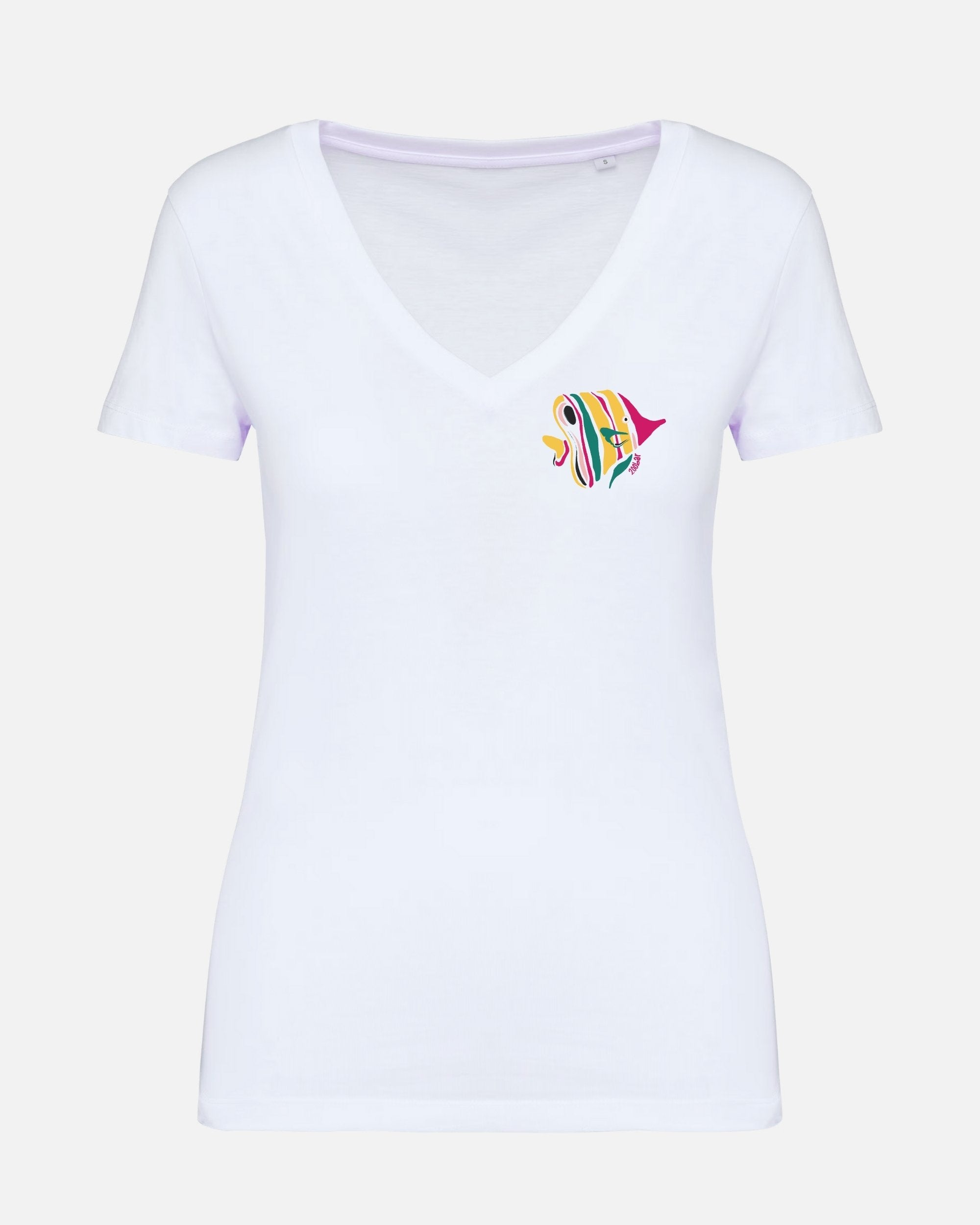 T-shirt coton Col V - Papillon