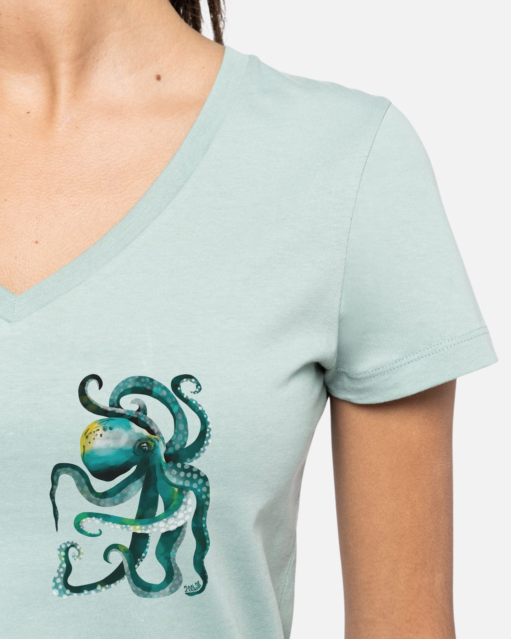 T-shirt coton Col V - Poulpe