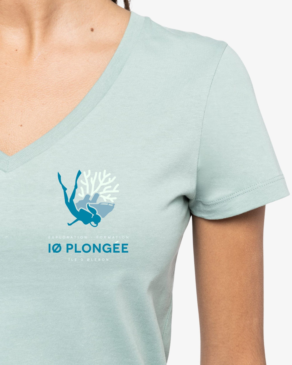 T-shirt IO plongée - Col V