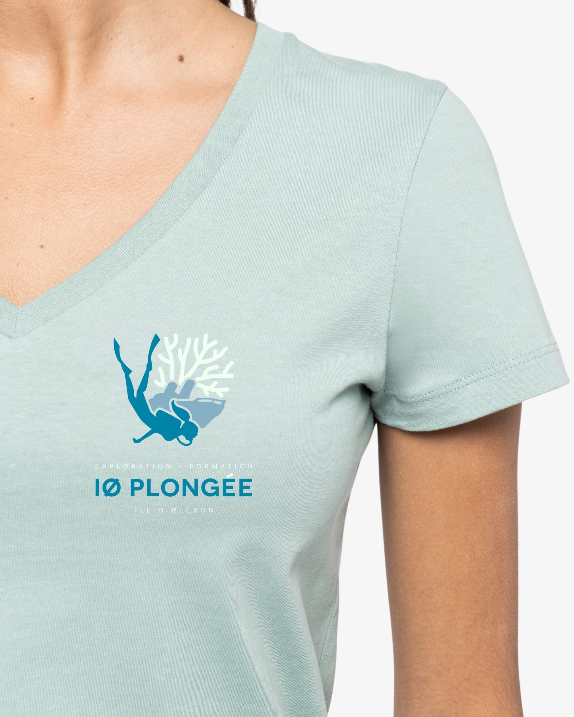 T-shirt IO plongée - Col V