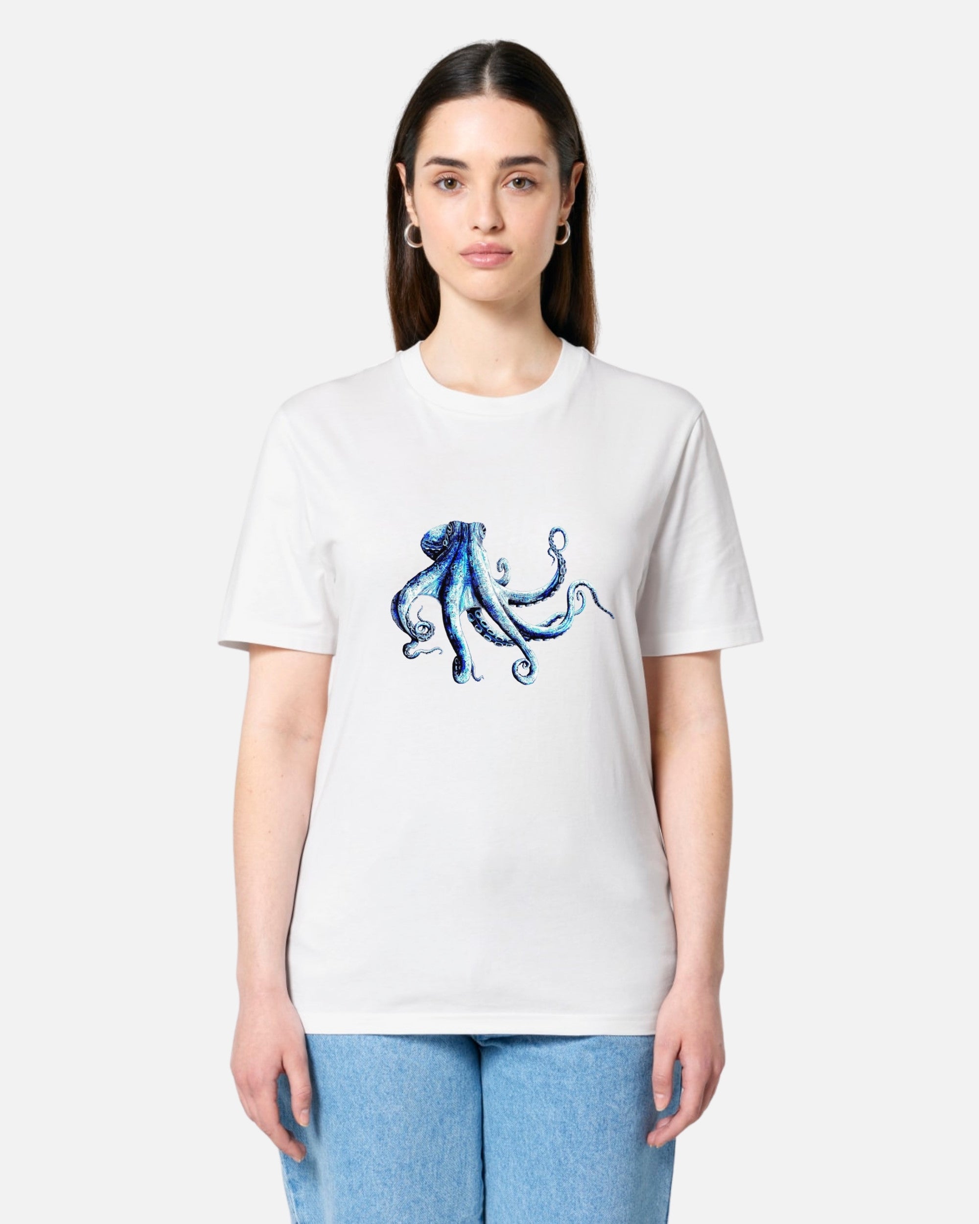 T-shirt coton  - Poulpe Bleu