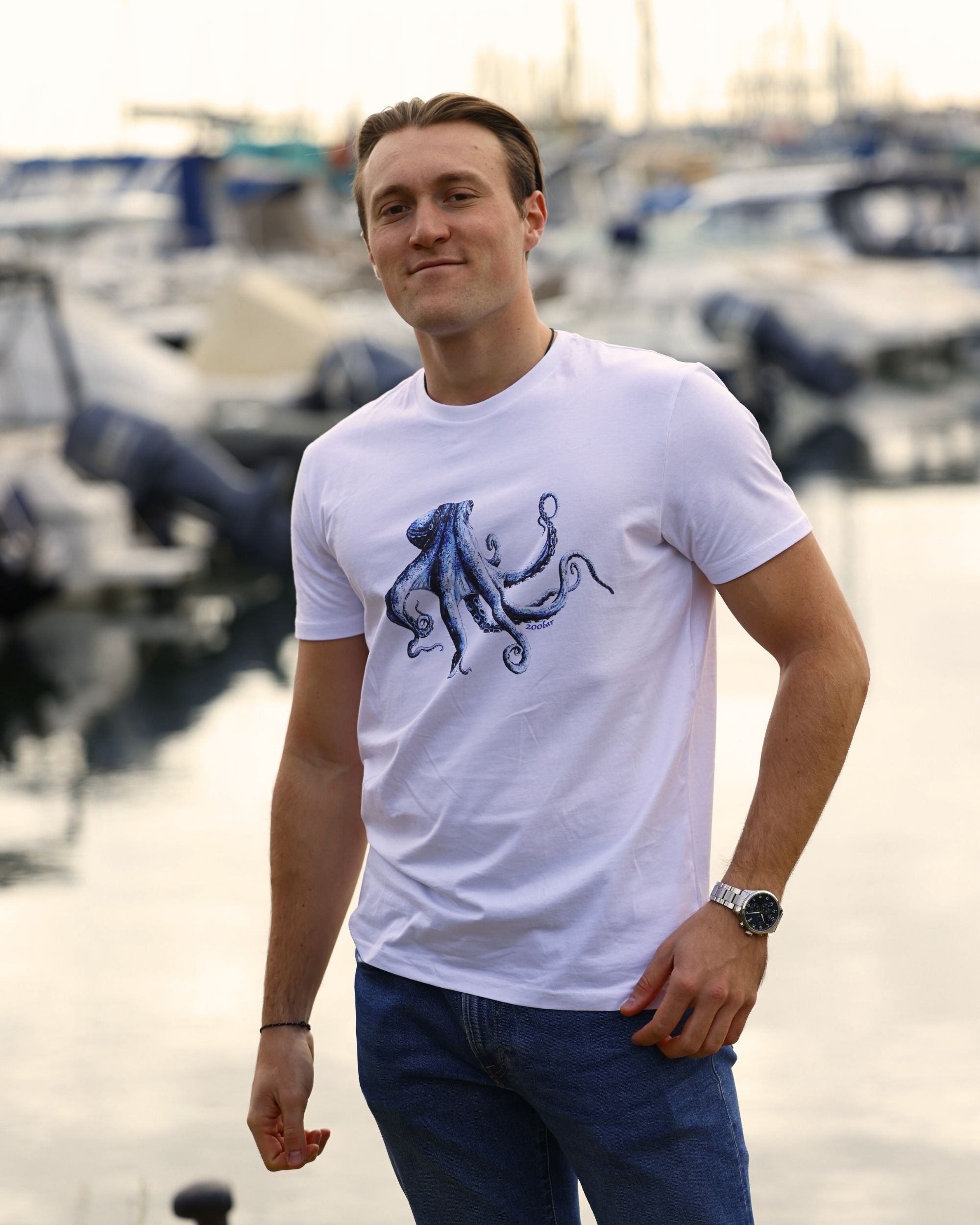 T-shirt Poulpe Bleu