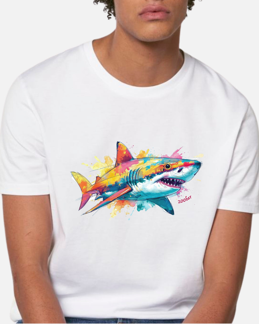 T-shirt Requin Blanc