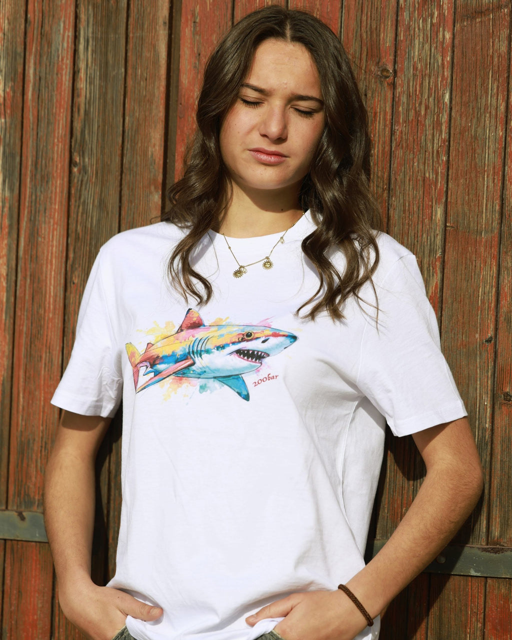 T-shirt Requin Blanc
