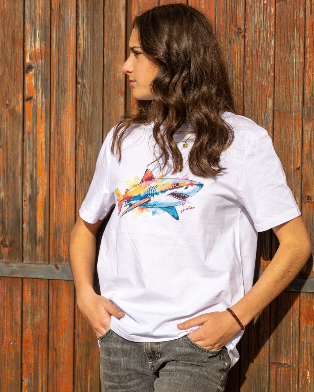 T-shirt Requin Blanc