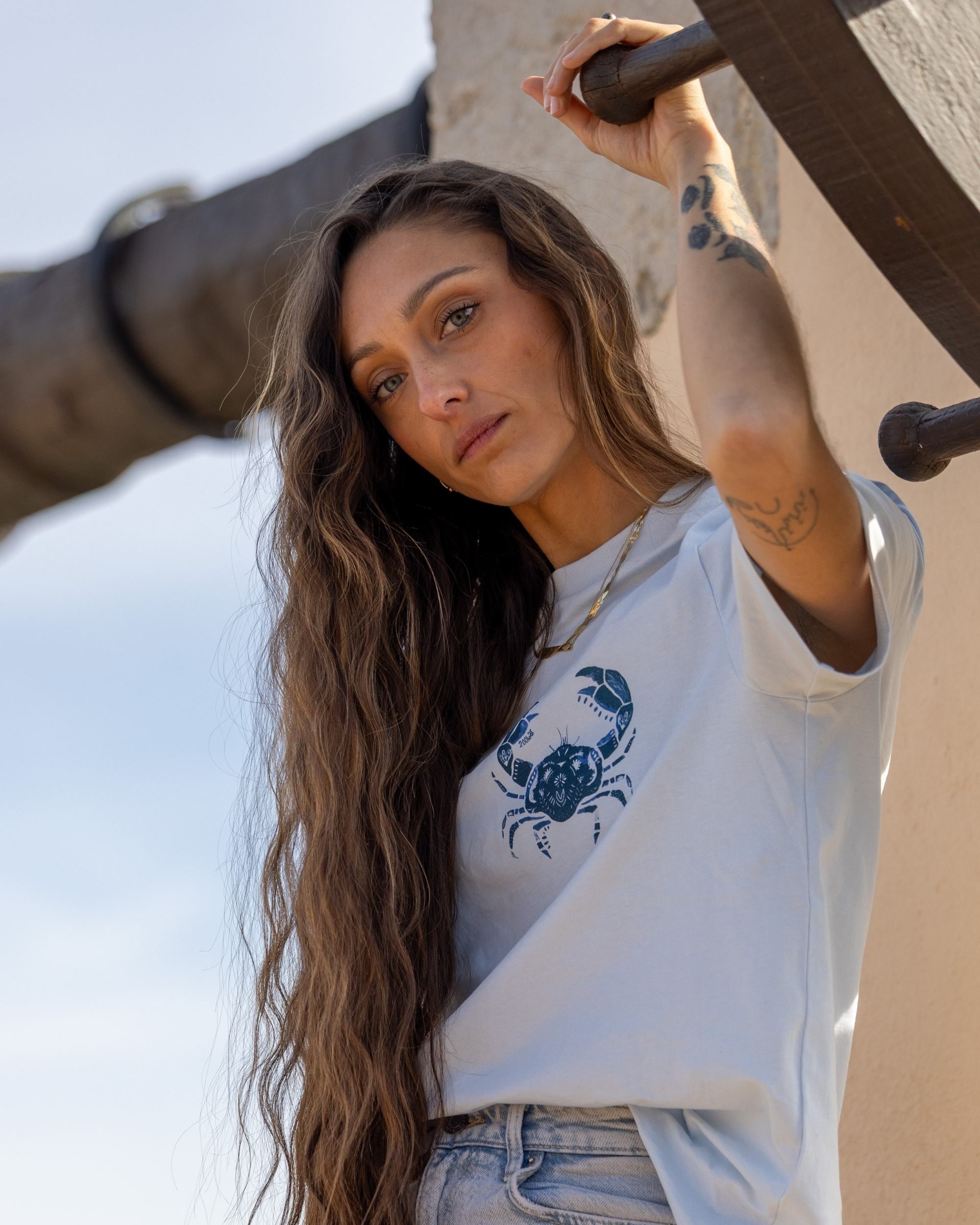 T-shirt coton  - Crabe bleu