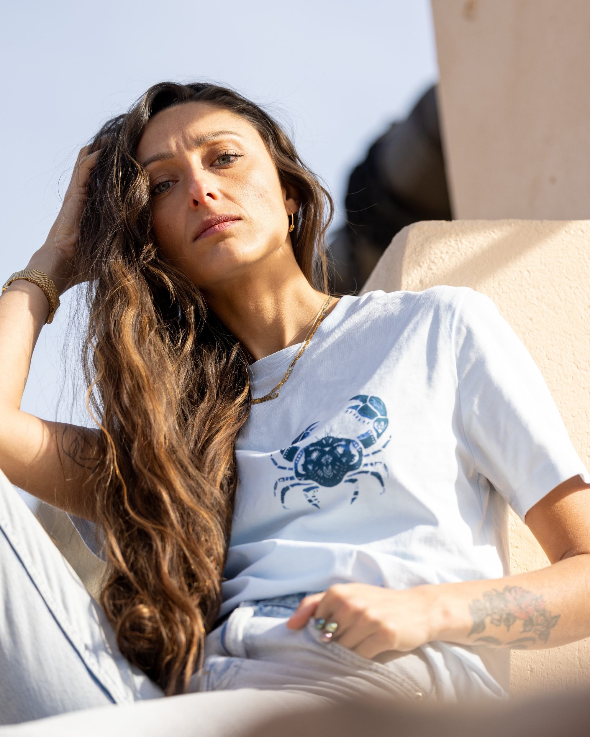 T-shirt coton  - Crabe bleu