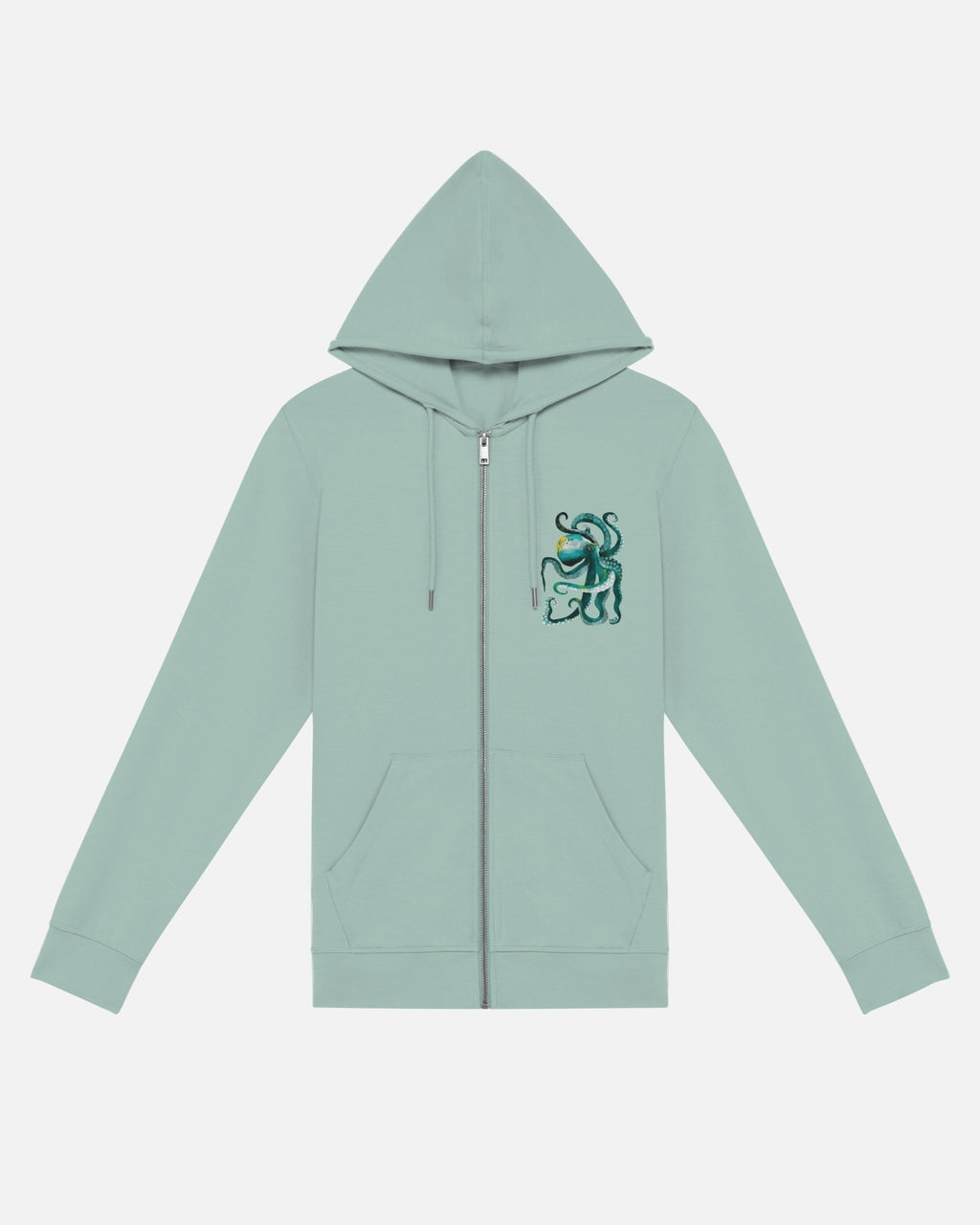 Sweat léger zippé - Poulpe vert