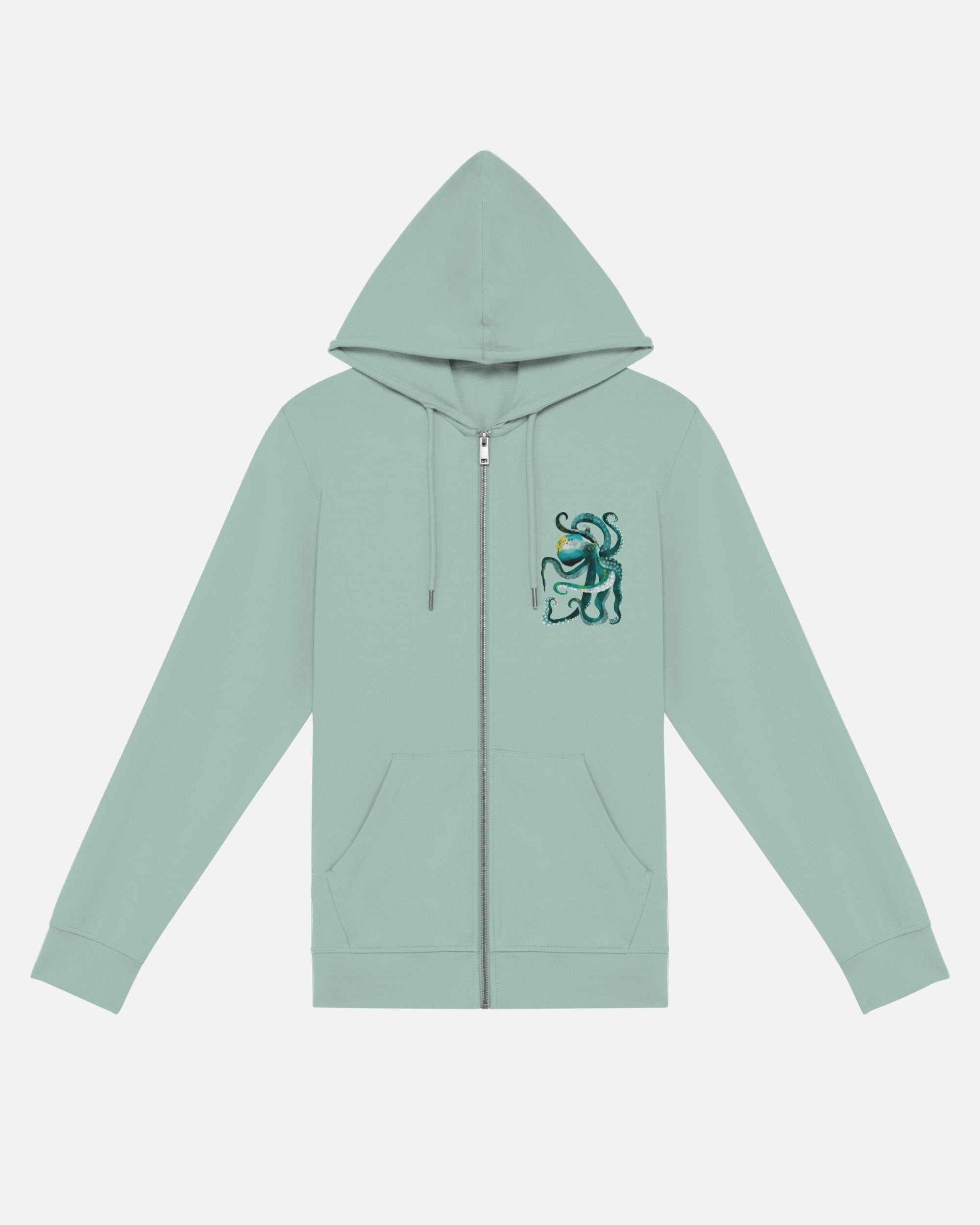 Sweat léger zippé - Poulpe vert