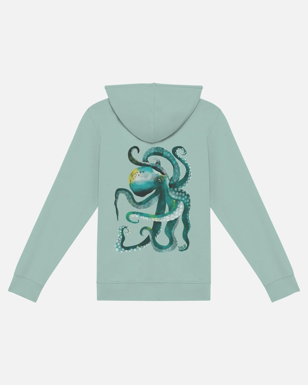 Sweat léger zippé - Poulpe vert