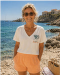T-shirt coton Col V - Elles sous l'ô